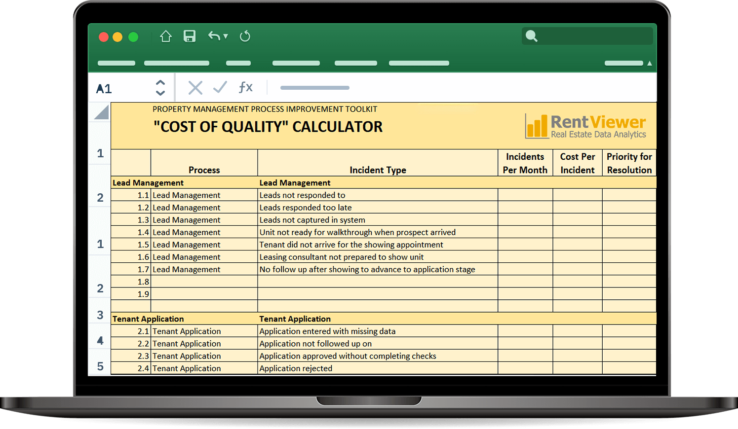 Cost of Quality Calculator Workbook