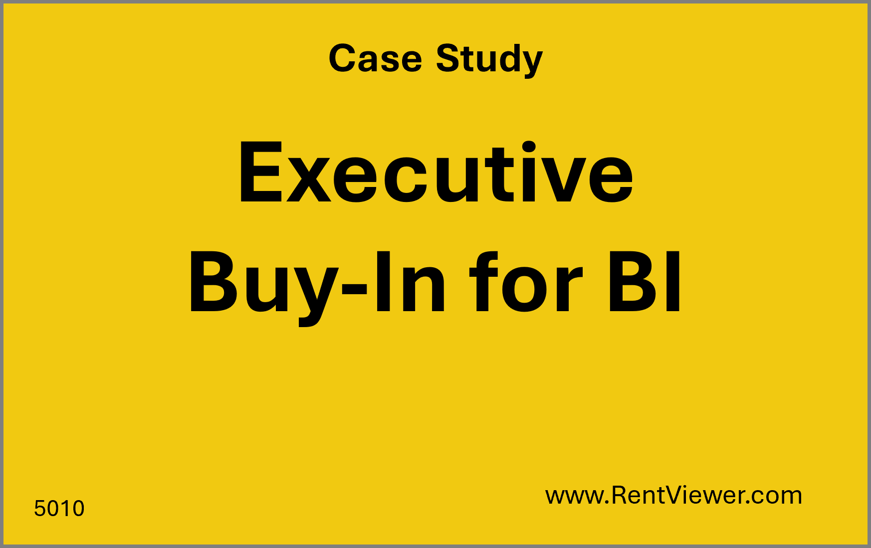 Executive buy-in for Yardi business intelligence dashboard