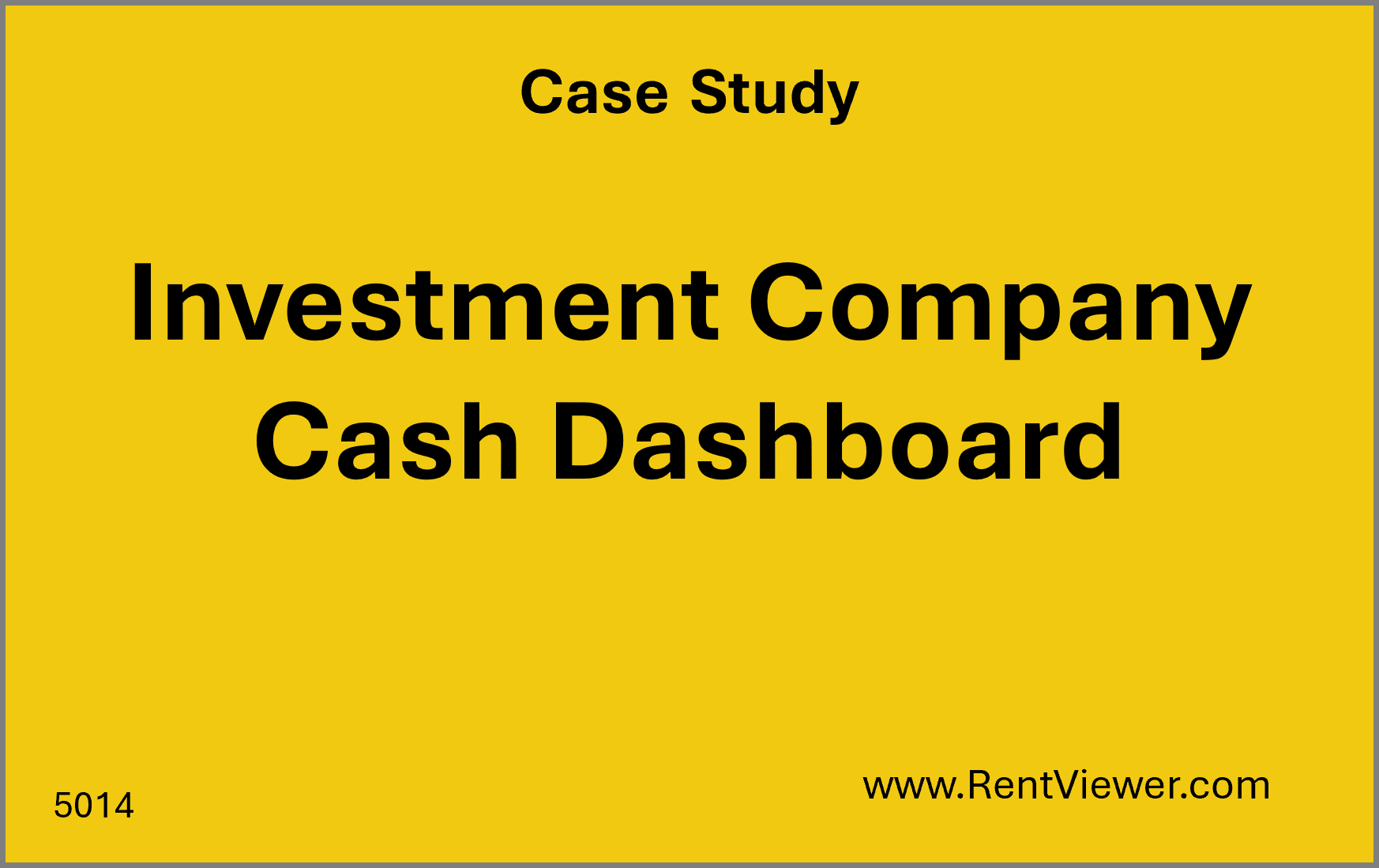 Investment company cash dashboard showing cash positions and balances across the portfolio