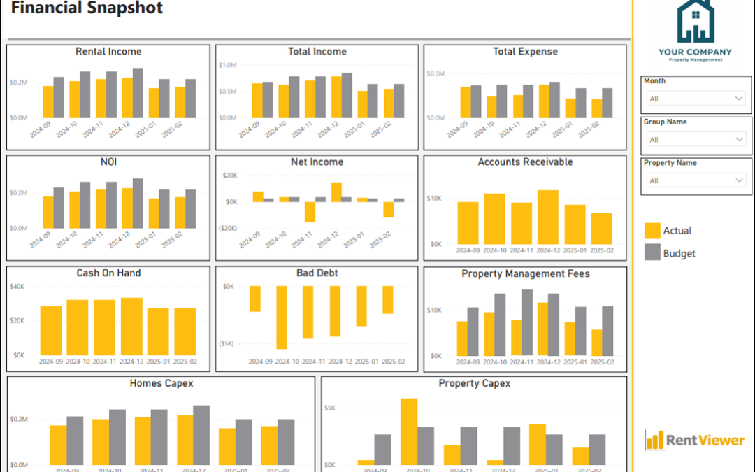 Financial Snapshot dashboard